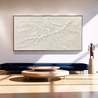 WHITE SANDS | gold frame stretched on neutral wall
