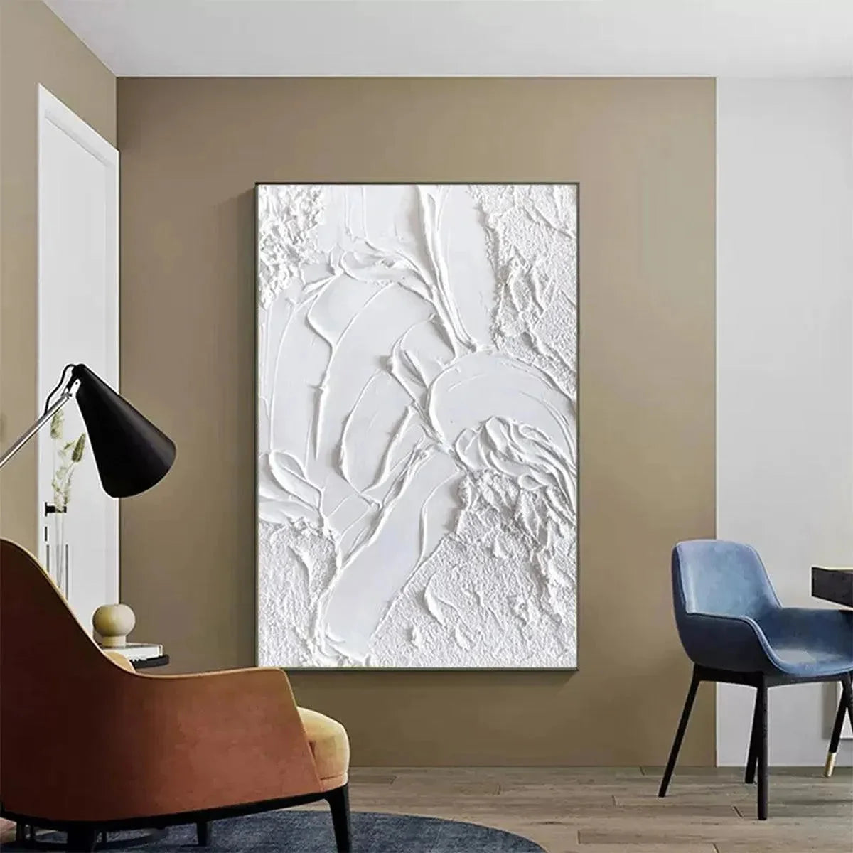 WHITE TEXTURE | rolled canvas, ready for custom framing