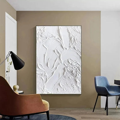 WHITE TEXTURE | rolled canvas, ready for custom framing