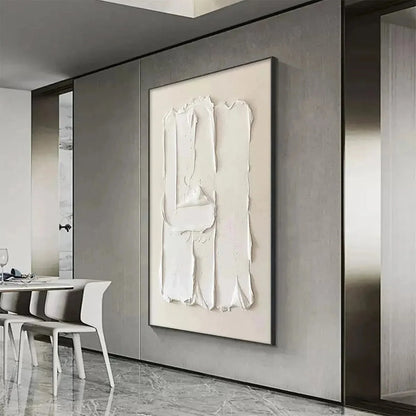 WHITE TEXTURED RELIEF | rolled canvas, ready for custom framing