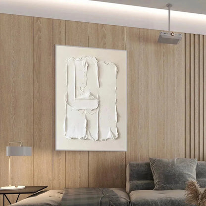 WHITE TEXTURED RELIEF | multi-color palette, original  art