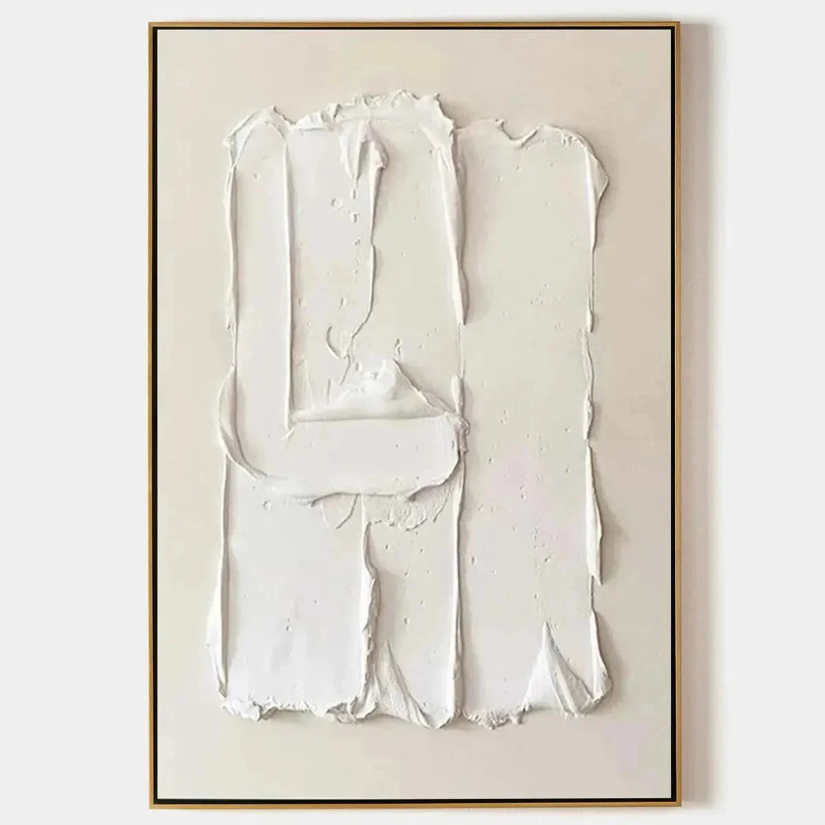 WHITE TEXTURED RELIEF | hanging in , Abstract wall art