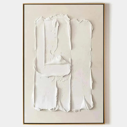 WHITE TEXTURED RELIEF | hanging in , Abstract wall art