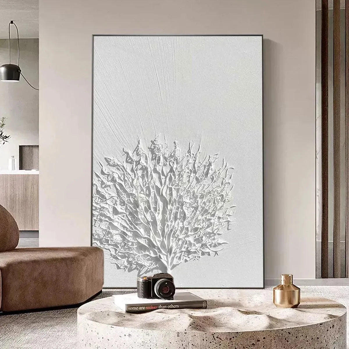 WHITE TEXTURED TREE | multi-color palette, original  art