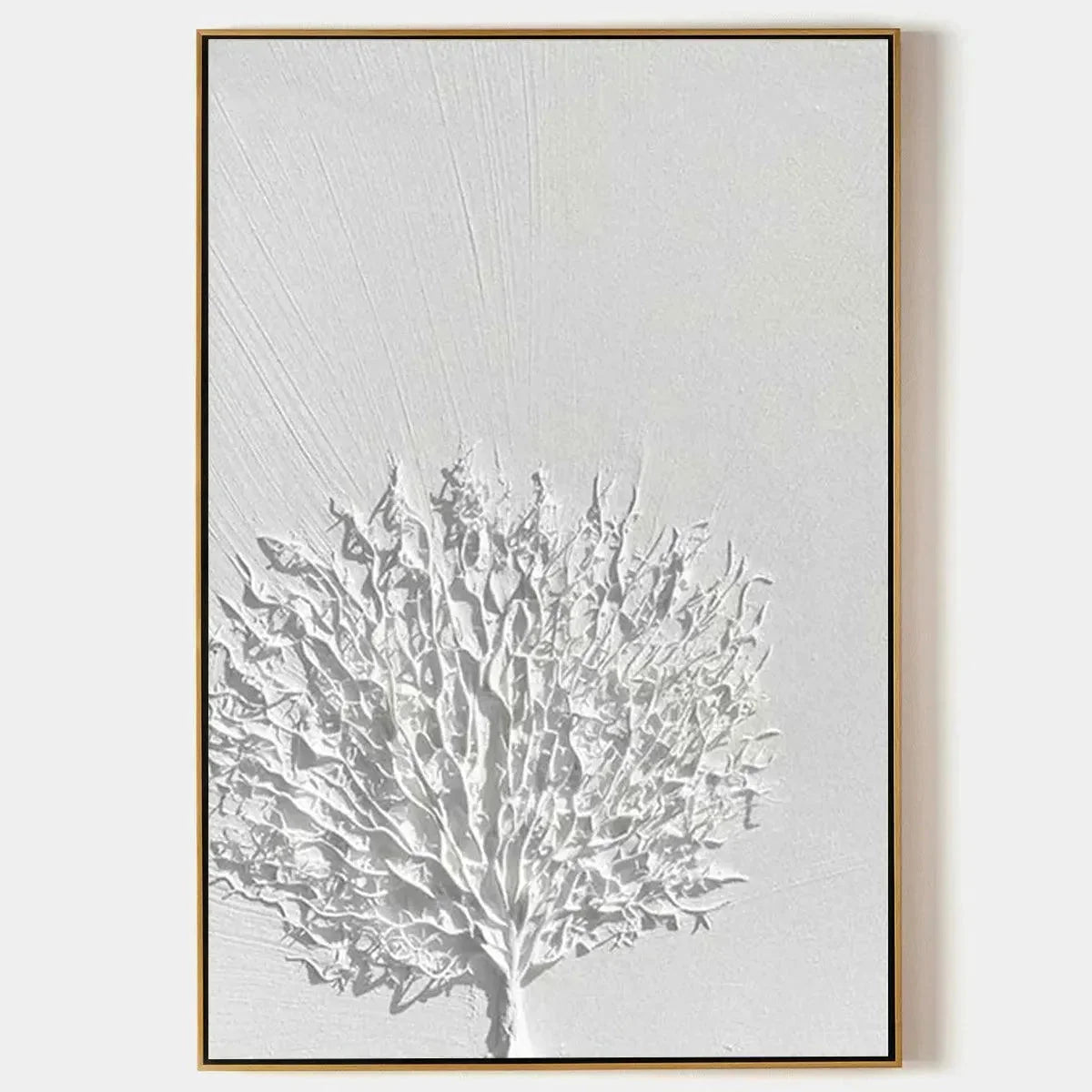 WHITE TEXTURED TREE | hanging in , Abstract wall art