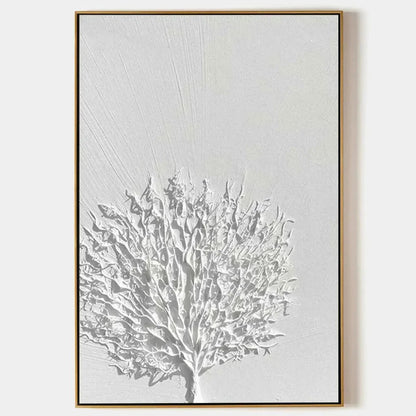 WHITE TEXTURED TREE | hanging in , Abstract wall art