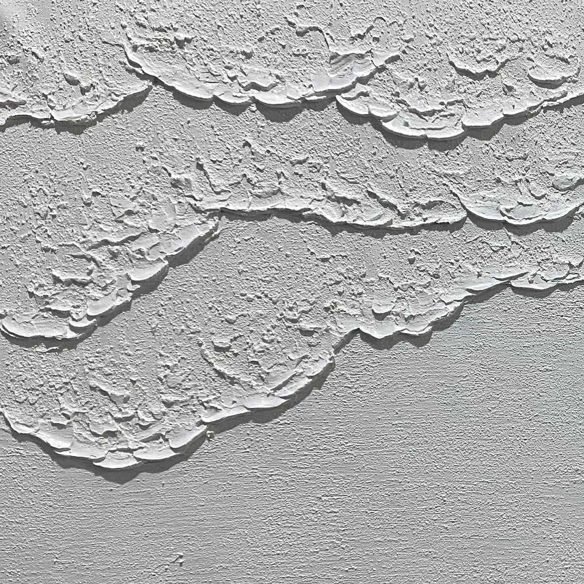 WHITE TEXTURED WAVES DIPTYCH | rectangular format, hand-painted canvas edge