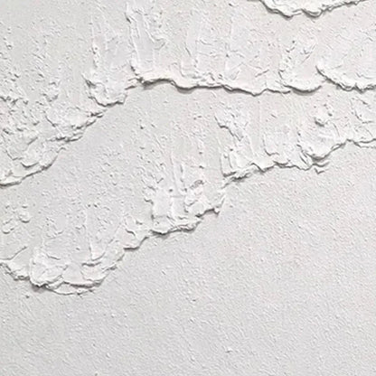 WHITE TEXTURED WAVES DIPTYCH | texture detail, palette knife marks visible