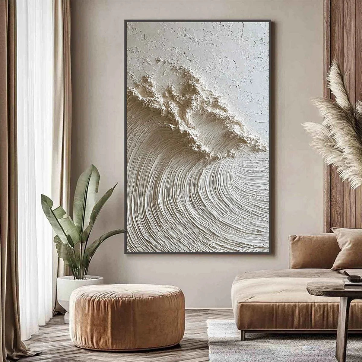 WHITE WAVE | rolled canvas, ready for custom framing