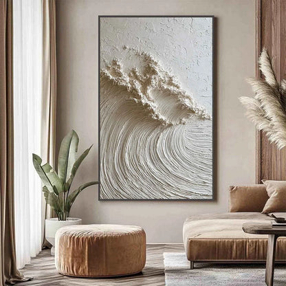 WHITE WAVE | rolled canvas, ready for custom framing