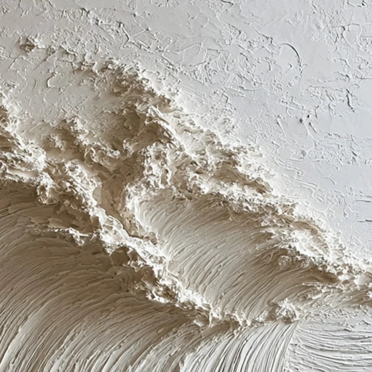 WHITE WAVE | black frame version on white wall