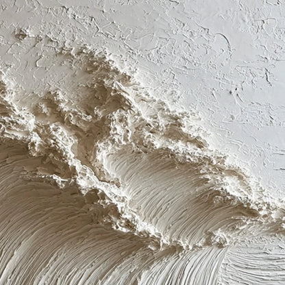 WHITE WAVE | black frame version on white wall