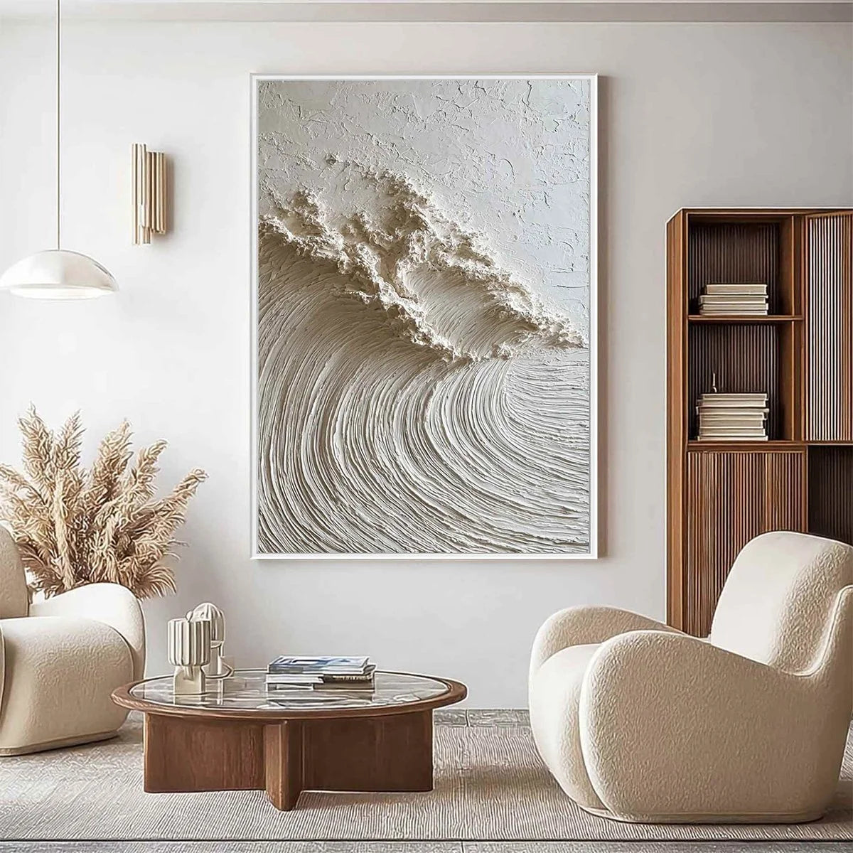 WHITE WAVE | Minimalist mood, soft natural light studio shot