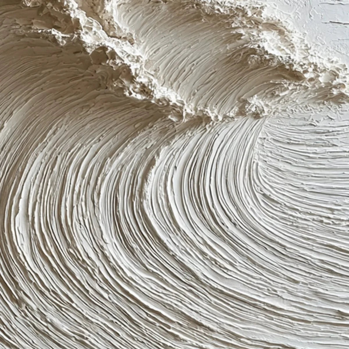 WHITE WAVE | beige palette, original  art
