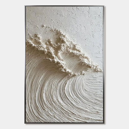 WHITE WAVE | hanging in , Minimalist wall art