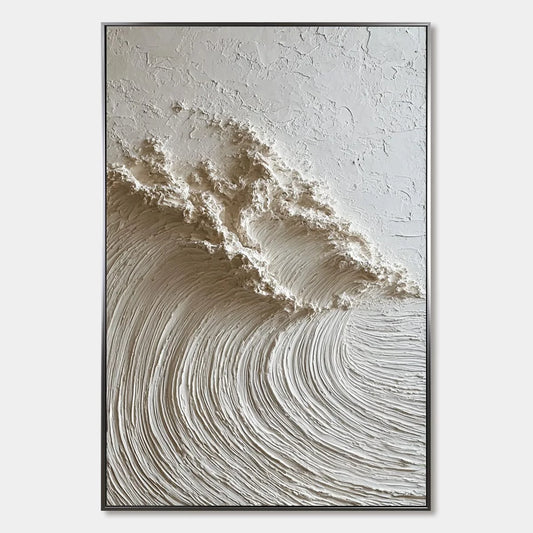 WHITE WAVE | hanging in , Minimalist wall art
