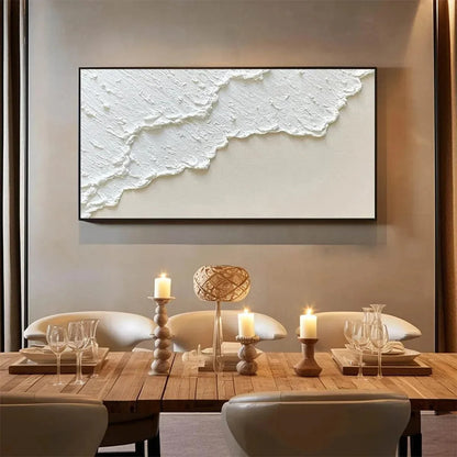 WHITE WAVE | beige palette, original  art