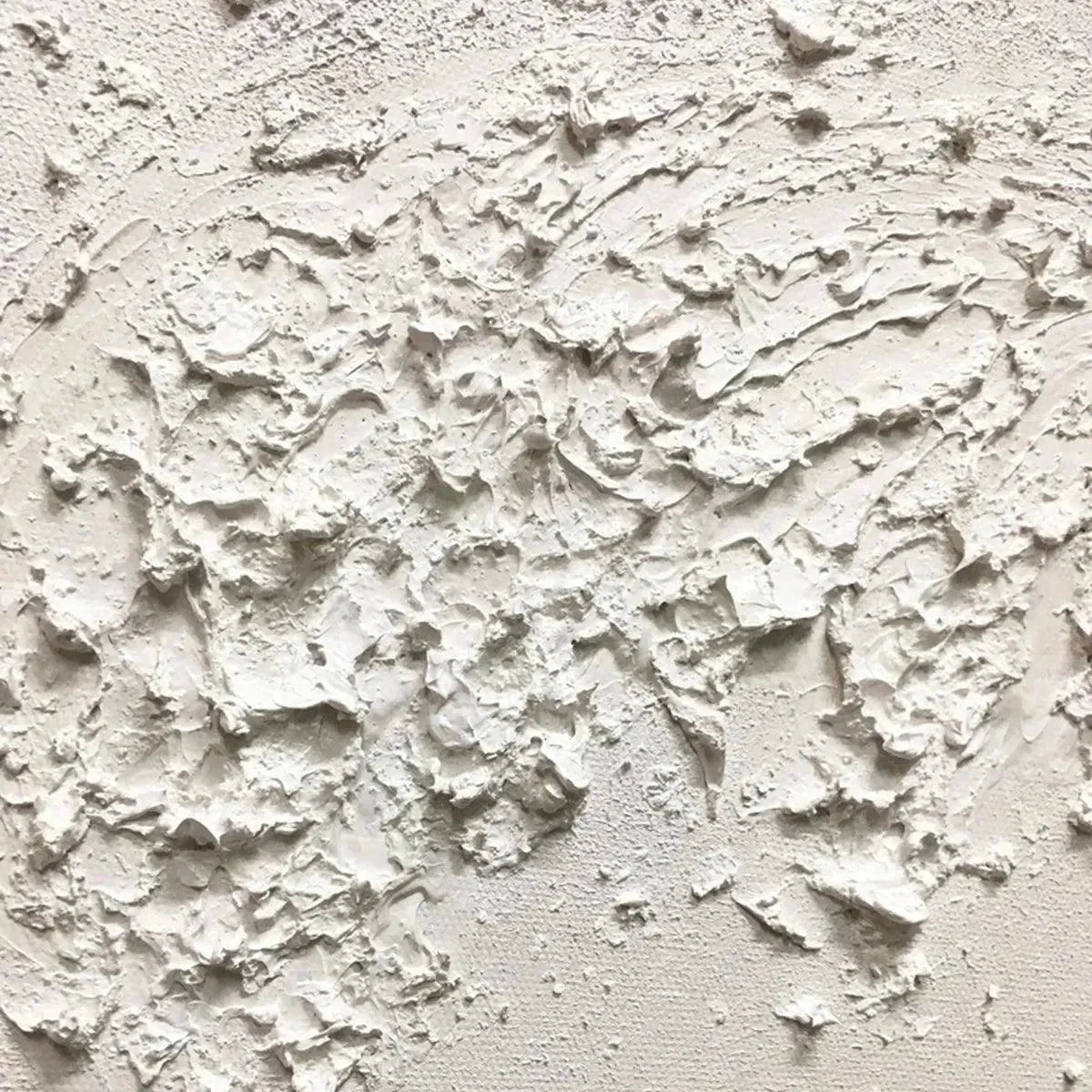 WHITE WAVE | rectangular format, hand-painted canvas edge
