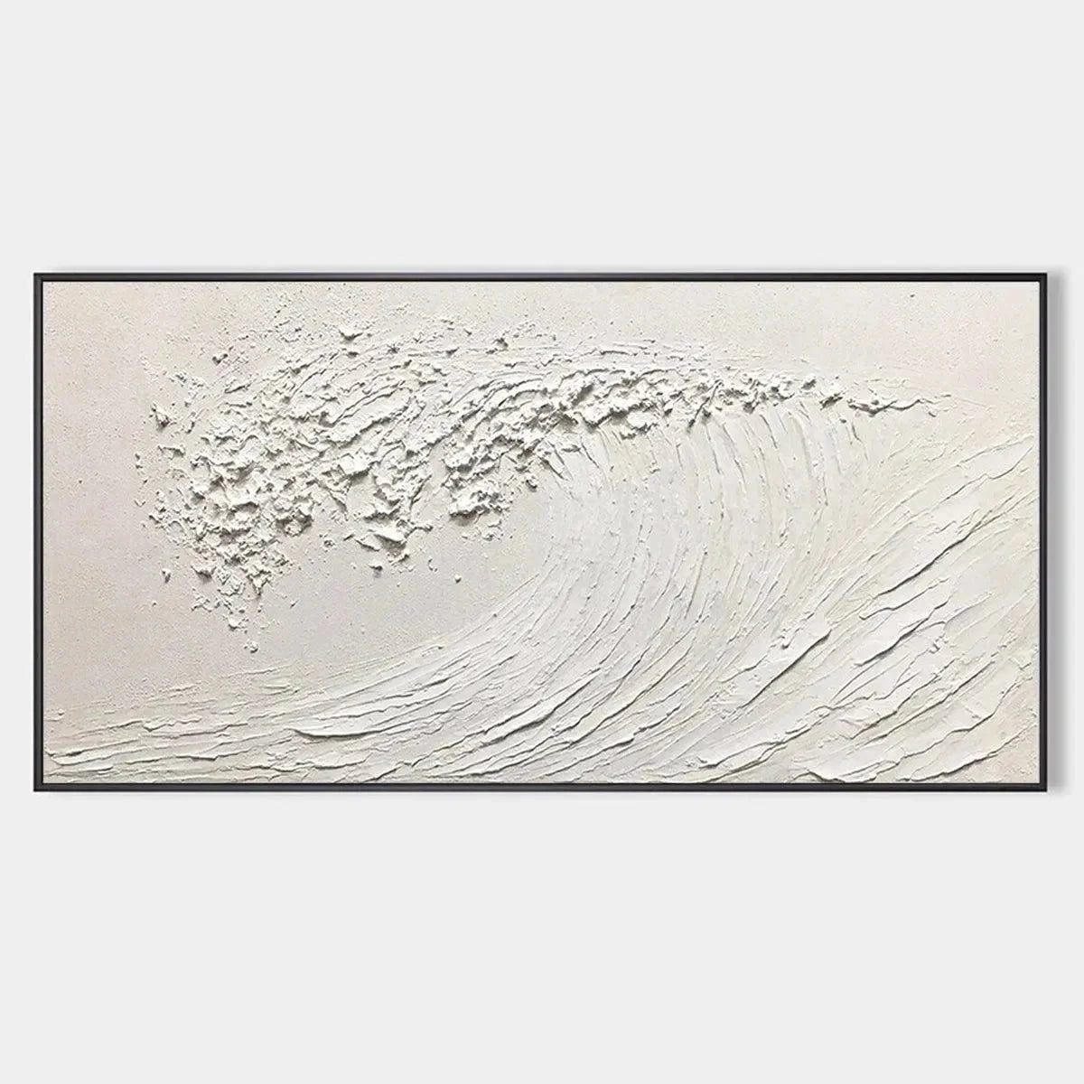 WHITE WAVE | hanging in , Minimalist wall art