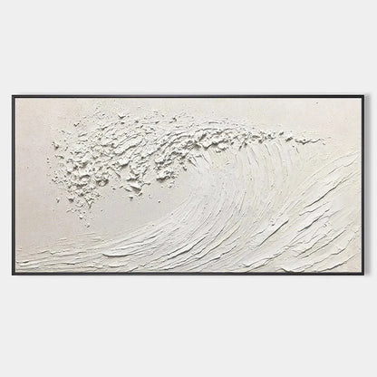 WHITE WAVE | hanging in , Minimalist wall art