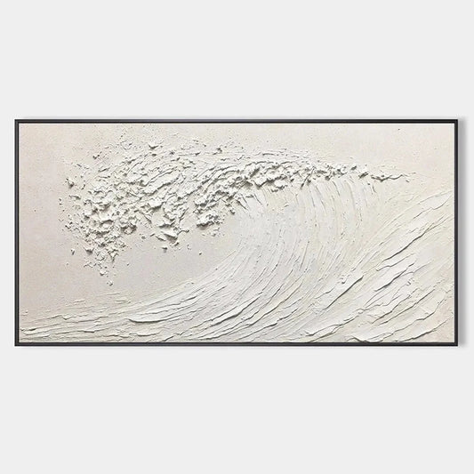 WHITE WAVE | hanging in , Minimalist wall art