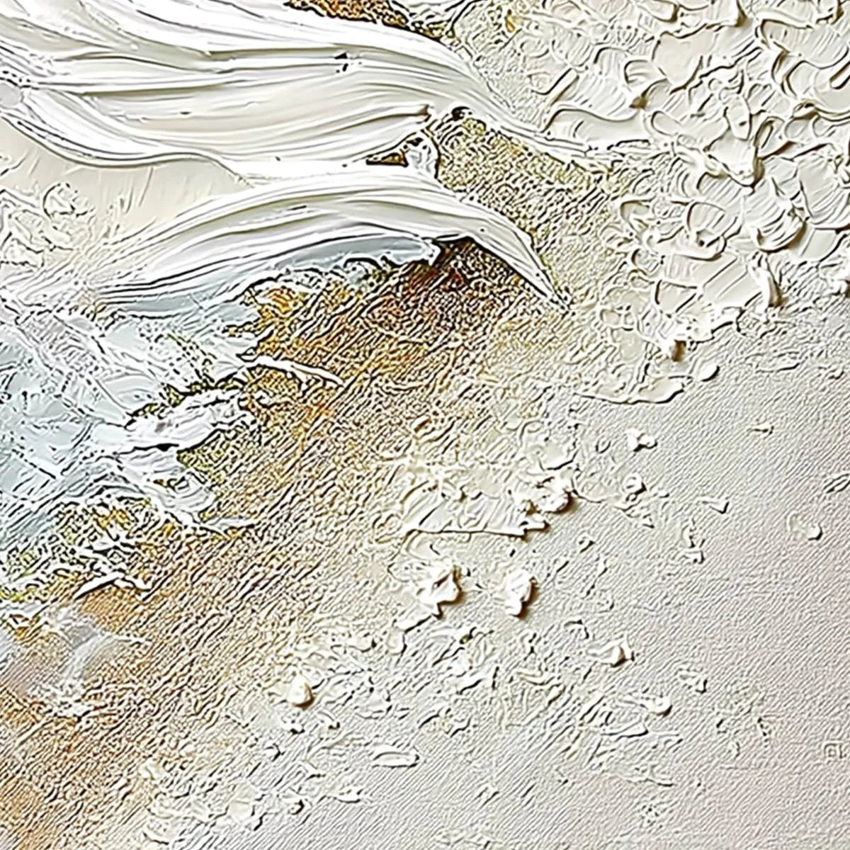 WHITEWATER WHISPER | rectangular format, hand-painted canvas edge