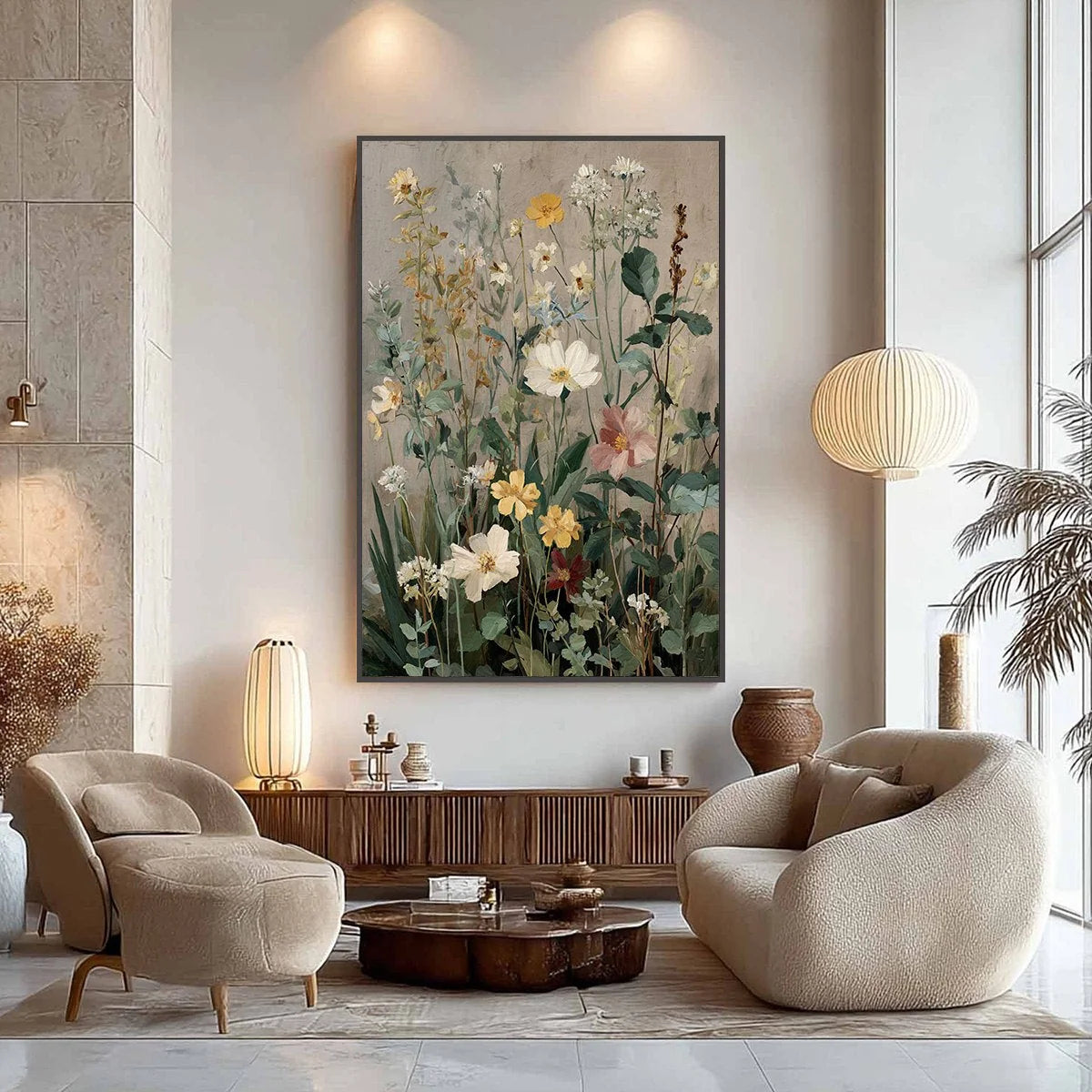 WILD BLOOM SERENADE | black frame version on white wall