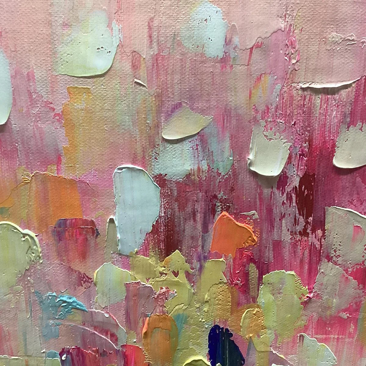 WILD BLOOM | rectangular format, hand-painted canvas edge
