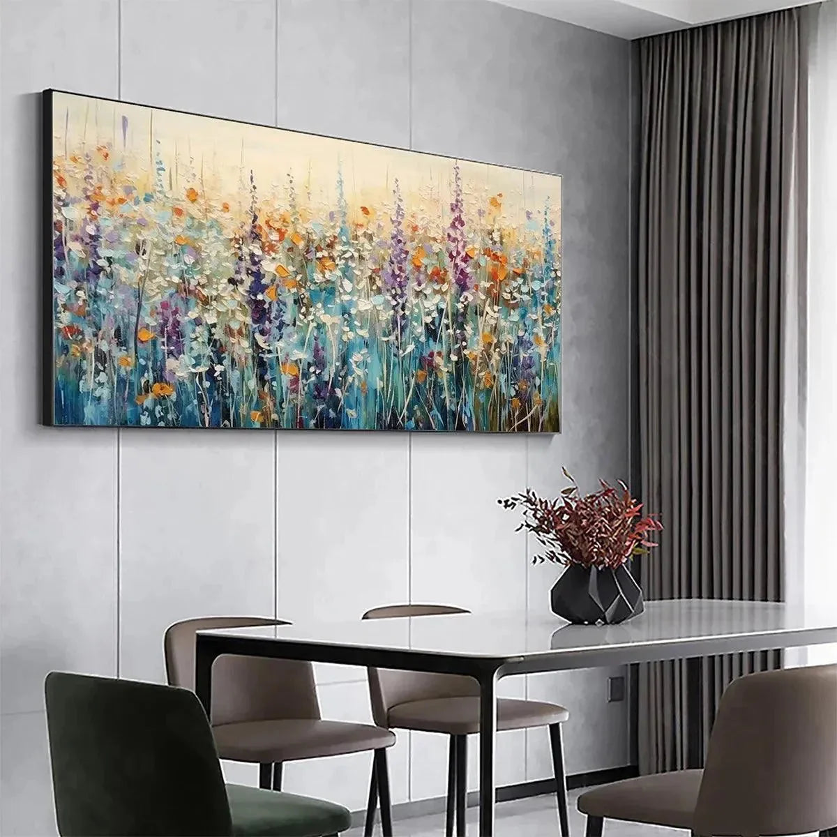 WILD MEADOW | black frame version on white wall