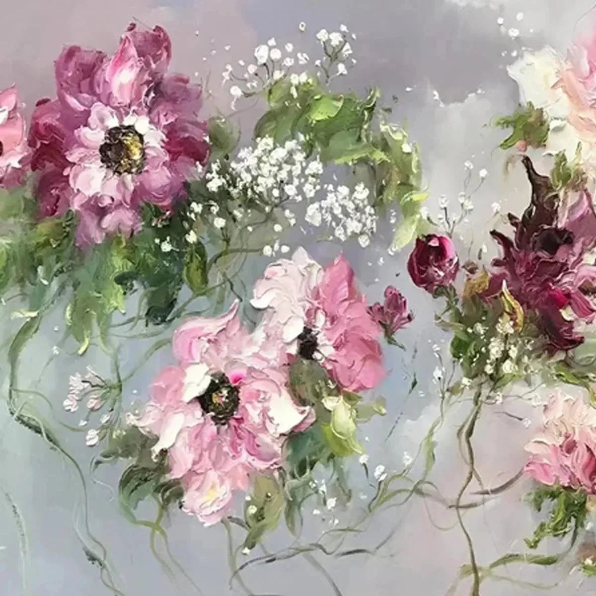 WILD ROSE WHISPERS | pink palette, original  art