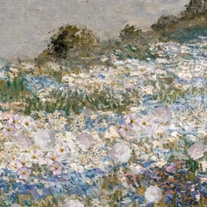 WILDFLOWER FIELD TRIPTYCH | rectangular format, hand-painted canvas edge