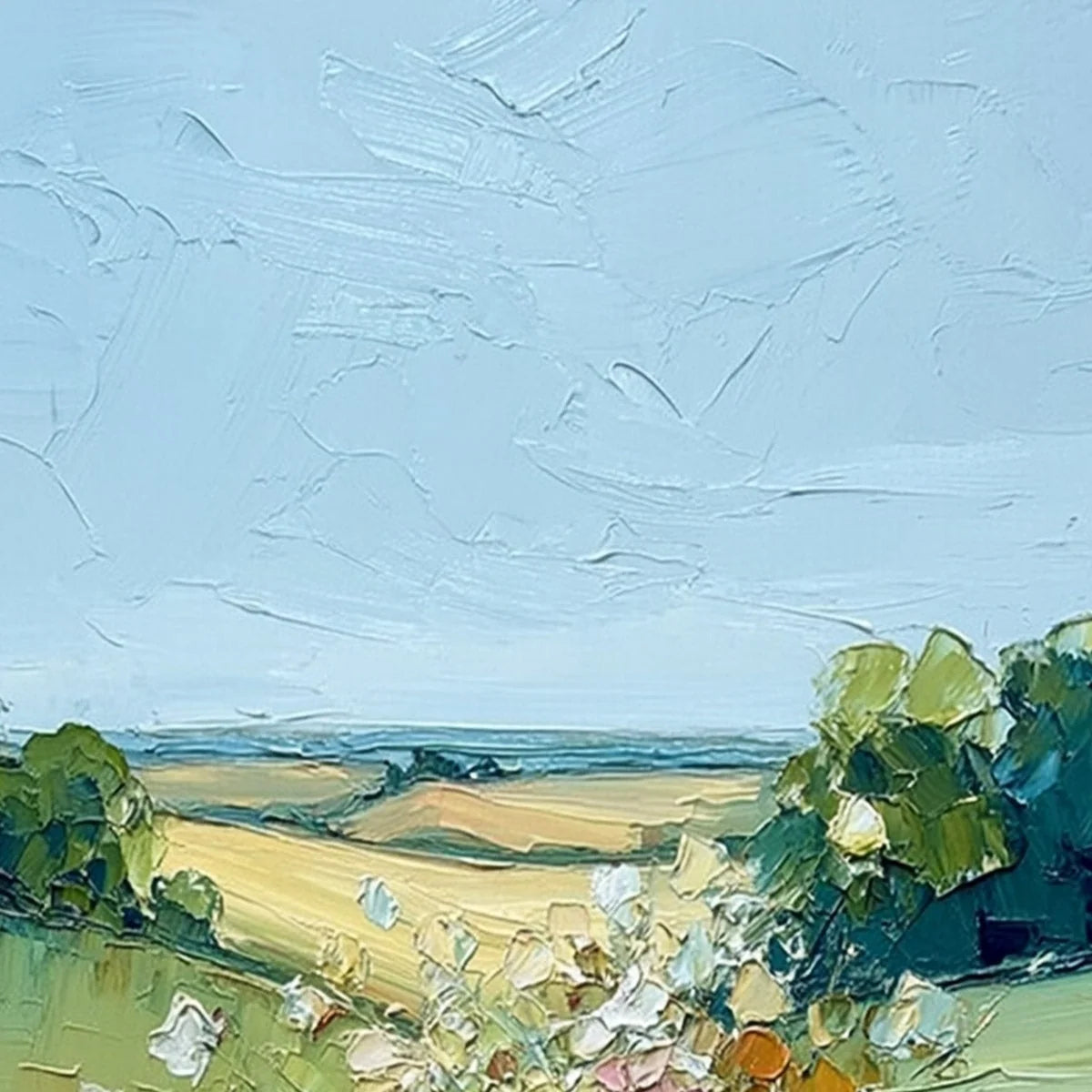 WILDFLOWER PATH | rolled canvas, ready for custom framing