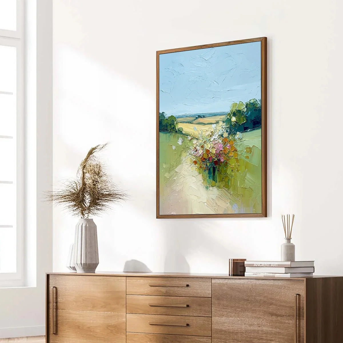 WILDFLOWER PATH | multi-color palette, original  art