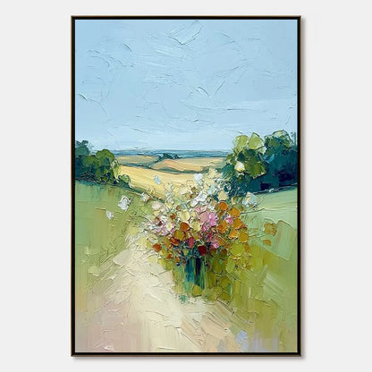 WILDFLOWER PATH | hanging in , Landscape wall art