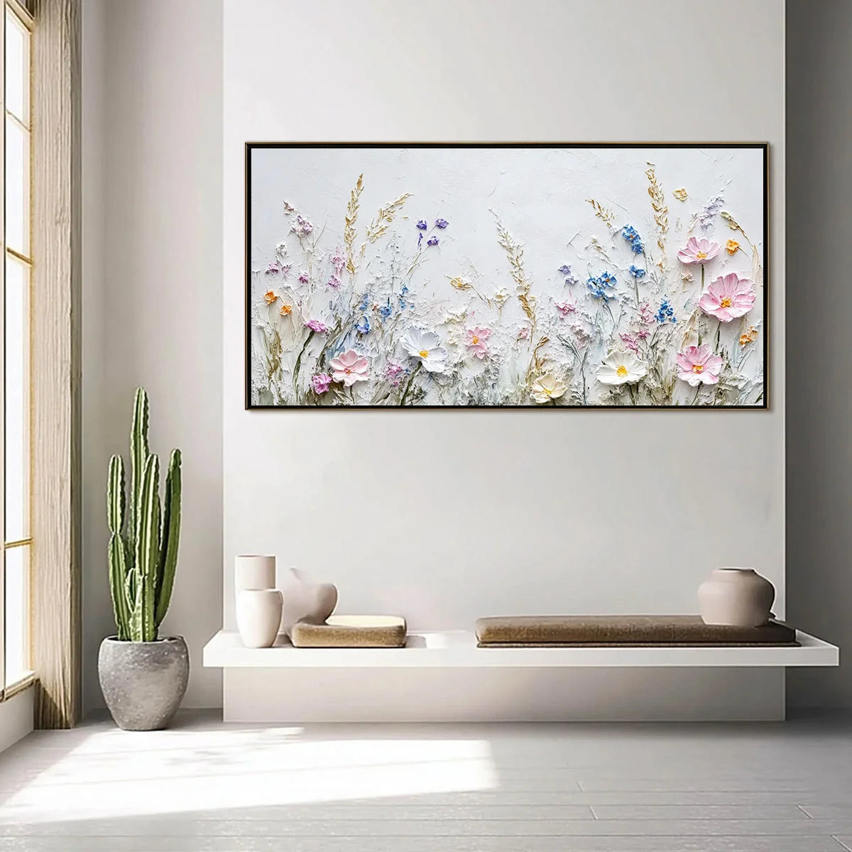 WILDFLOWER SERENADE | Abstract closeup, raised brushwork detail
