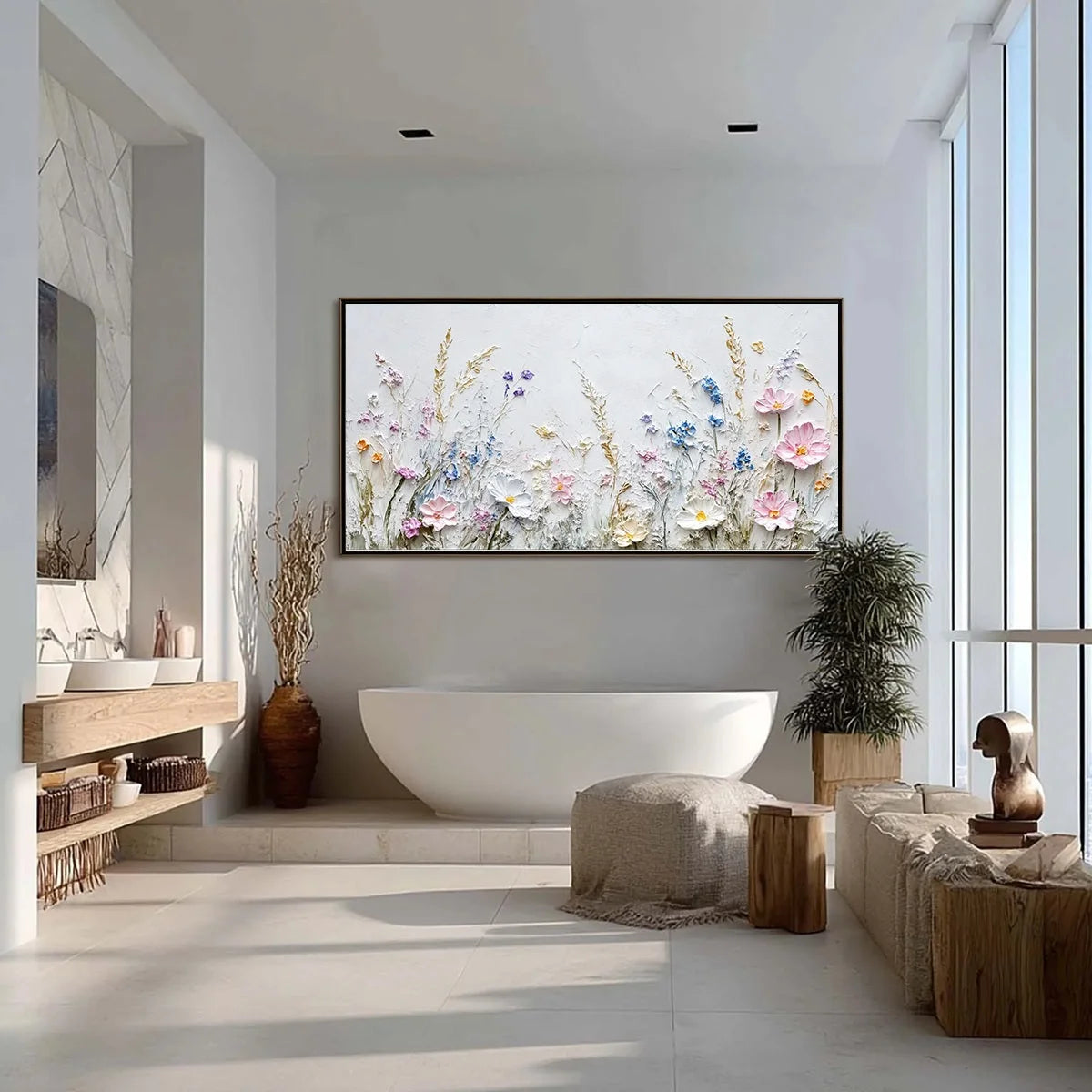 WILDFLOWER SERENADE | black frame version on white wall