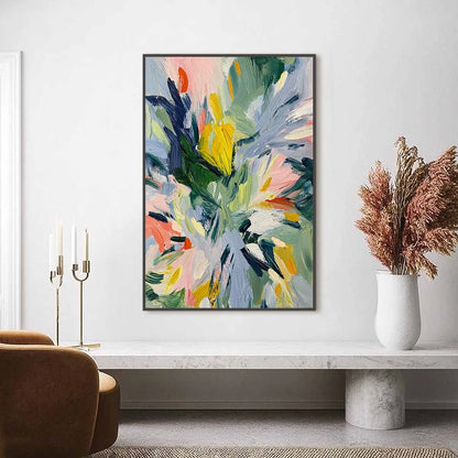 WILDFLOWER SYMPHONY | Abstract closeup, raised brushwork detail