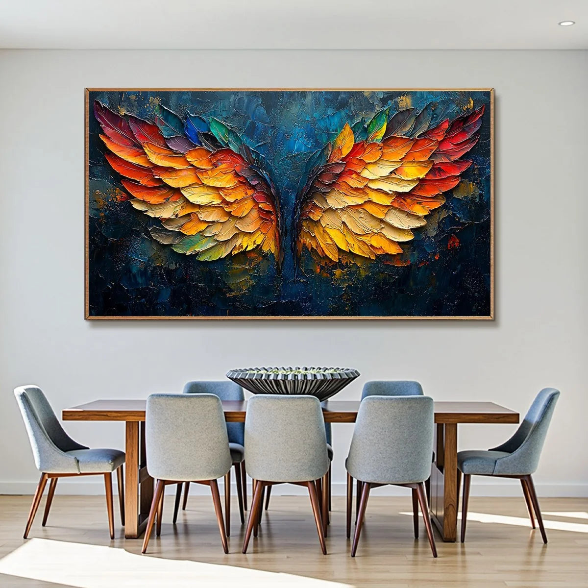 WINGS OF FIRE | Abstract closeup, raised brushwork detail