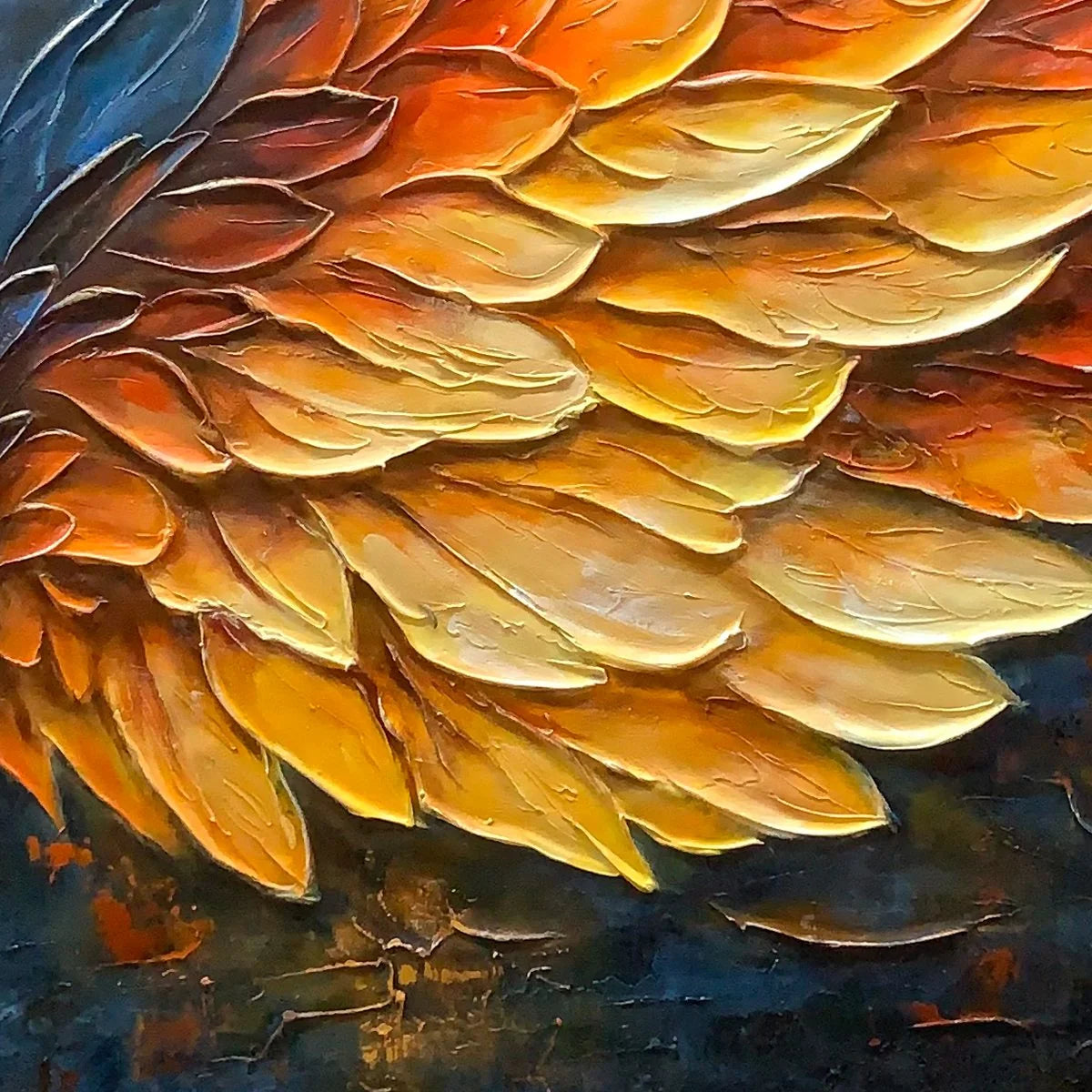 WINGS OF FIRE | rectangular format, hand-painted canvas edge