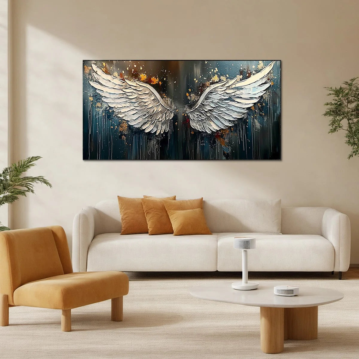 WINGS OF HOPE | Abstract closeup, raised brushwork detail