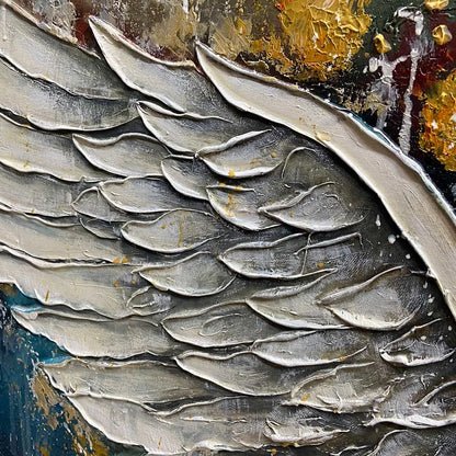 WINGS OF HOPE | rectangular format, hand-painted canvas edge