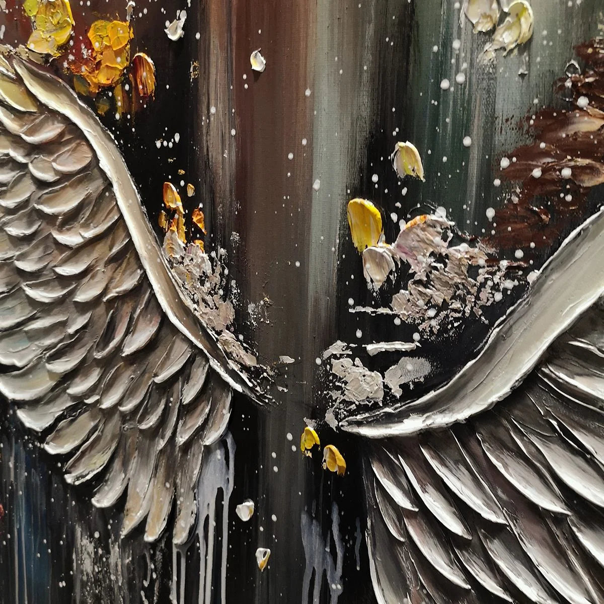 WINGS OF HOPE | black frame version on white wall