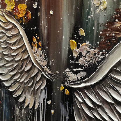 WINGS OF HOPE | black frame version on white wall