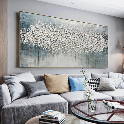 WINTER BLOSSOM | black frame version on white wall