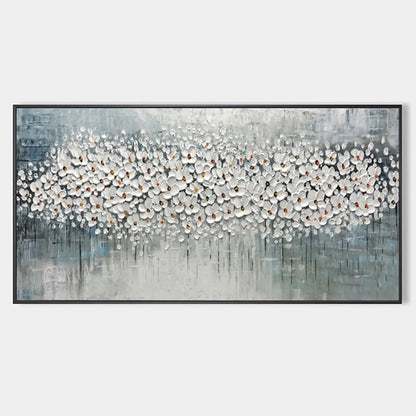 WINTER BLOSSOM | hanging in , Abstract wall art