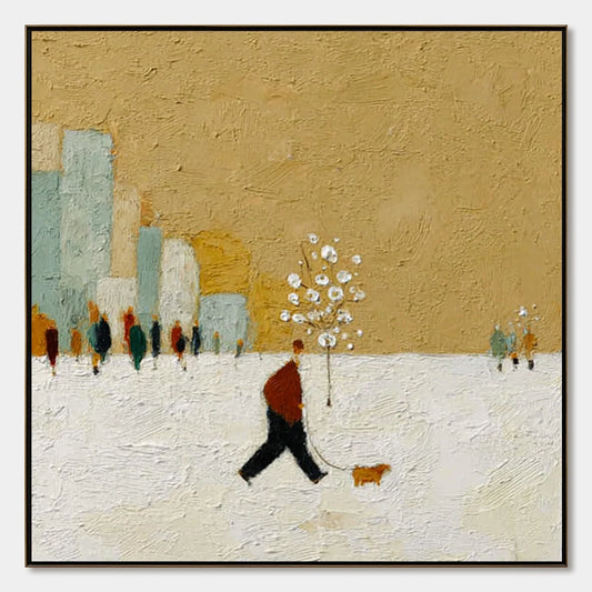 WINTER STROLL | hanging in , Abstract wall art