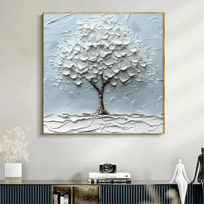 WINTER'S EMBRACE | rectangular format, hand-painted canvas edge
