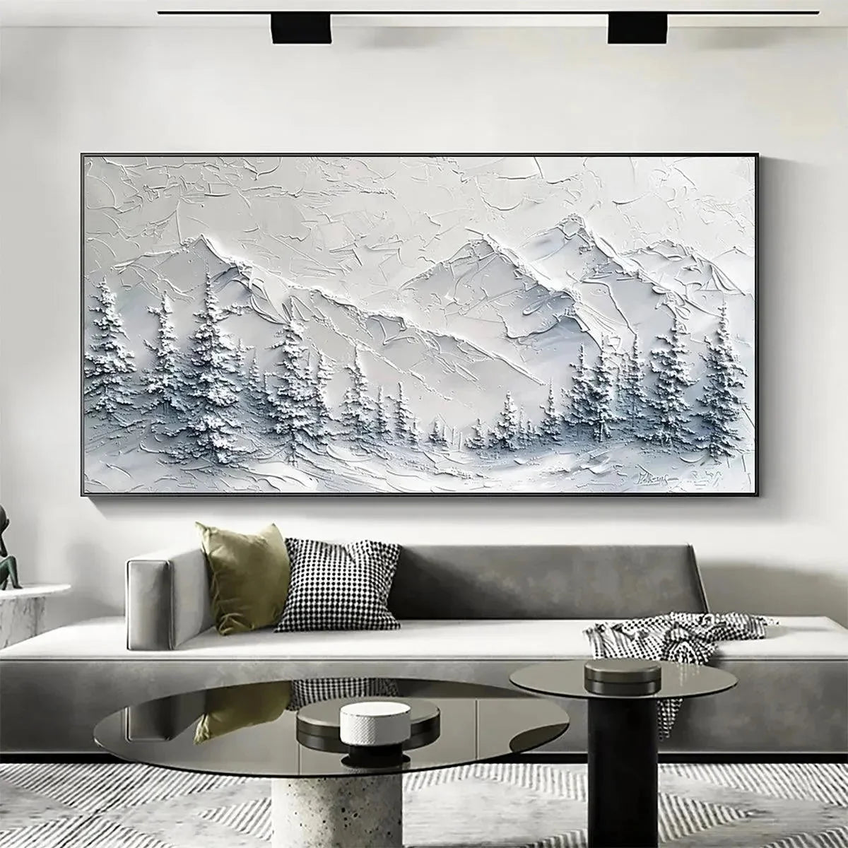 WINTER'S EMBRACE | Landscape closeup, raised brushwork detail