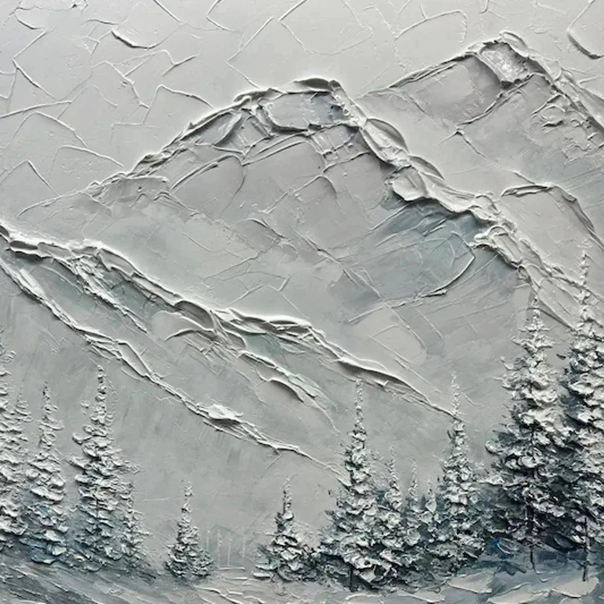 WINTER'S EMBRACE | rectangular format, hand-painted canvas edge