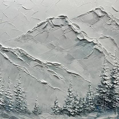 WINTER'S EMBRACE | rectangular format, hand-painted canvas edge